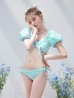 画像18: 【即日発送！】【ビキニ】【水着】ギンガムチェックパフスリビキニ 2点セット[YMT]