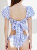 画像25: 【即日発送！】【ビキニ】【水着】ギンガムチェックパフスリビキニ 2点セット[YMT]