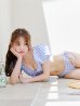 画像22: 【即日発送！】【ビキニ】【水着】ギンガムチェックパフスリビキニ 2点セット[YMT]