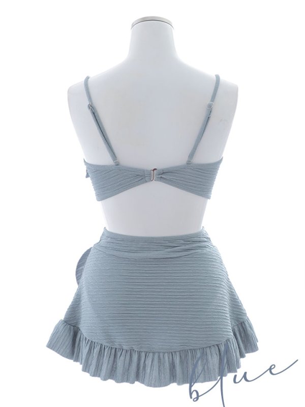 画像31: 【即日発送！】【ビキニ】【水着】ワッフル生地ビッグリボンビキニ 4点セット[YMT]