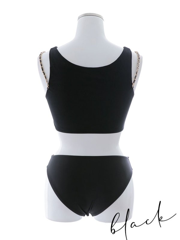 画像17: 【即日発送】【ビキニ】【水着】バストオープン＆ジップチェーンビキニ 2点セット[YMT]