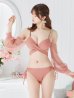 画像14: 【即日発送！】【ビキニ】【水着】ふんわりシアー長袖ビキニ 2点セット[YMT]