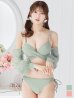 画像2: 【即日発送！】【ビキニ】【水着】ふんわりシアー長袖ビキニ 2点セット[YMT] (2)
