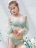 画像10: 【即日発送！】【ビキニ】【水着】ふんわりシアー長袖ビキニ 2点セット[YMT]
