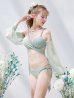 画像11: 【即日発送！】【ビキニ】【水着】ふんわりシアー長袖ビキニ 2点セット[YMT]