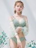 画像12: 【即日発送！】【ビキニ】【水着】ふんわりシアー長袖ビキニ 2点セット[YMT]