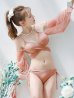 画像5: 【即日発送！】【ビキニ】【水着】ふんわりシアー長袖ビキニ 2点セット[YMT]