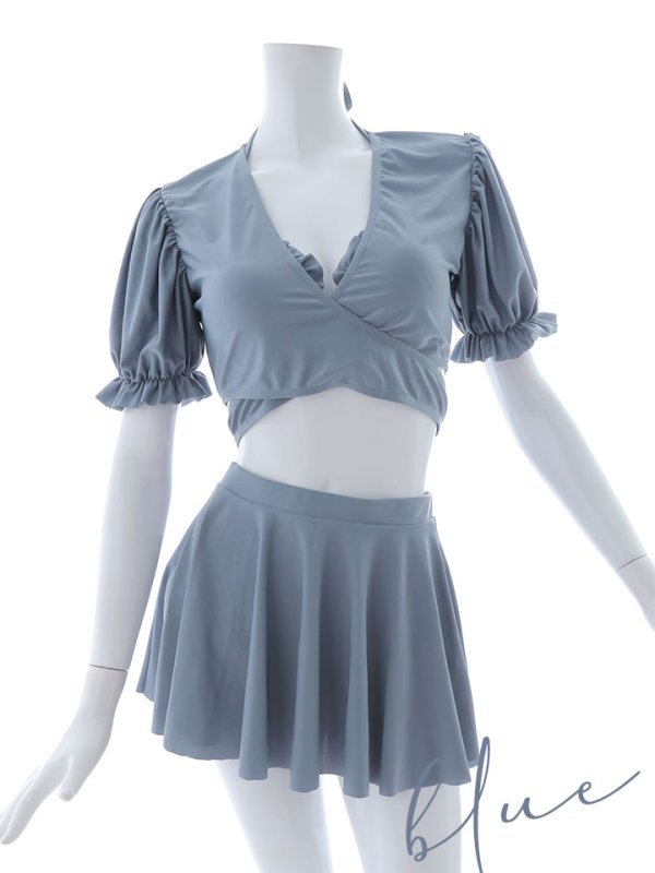 画像32: 【即日発送】【ビキニ】【水着】羽織＆スカート付き4WAYビキニ 4点セット[YMT]