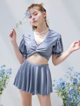 【即日発送】【ビキニ】【水着】羽織＆スカート付き4WAYビキニ 4点セット[YMT]
