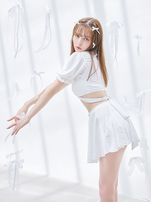 画像9: 【即日発送】【ビキニ】【水着】羽織＆スカート付き4WAYビキニ 4点セット[YMT]