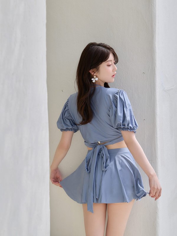 画像9: 【即日発送】【ビキニ】【水着】羽織＆スカート付き4WAYビキニ 4点セット[FB01]【一部予約商品/6月上旬発送予定】