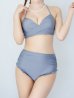 画像41: 【予約商品/7月上旬発送予定】【ビキニ】【水着】シアーチュニック付きハイウエストビキニ 3点セット[YMT]