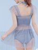 画像32: 【予約商品/7月上旬発送予定】【ビキニ】【水着】シアーチュニック付きハイウエストビキニ 3点セット[YMT]