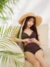 画像35: 【予約商品/7月上旬発送予定】【ビキニ】【水着】シアーチュニック付きハイウエストビキニ 3点セット[YMT]
