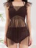 画像39: 【予約商品/7月上旬発送予定】【ビキニ】【水着】シアーチュニック付きハイウエストビキニ 3点セット[YMT]