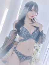 【即日発送】【ビキニ】【水着】チェックホルターネックビキニ 2点セット [YMT]