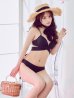 画像22: 【予約 / 6月中旬発送予定】【ビキニ】【水着】バッククロスリボンワンカラービキニ 2点セット [YMT]