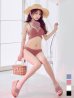 画像1: 【予約 / 6月中旬発送予定】【ビキニ】【水着】バッククロスリボンワンカラービキニ 2点セット [YMT] (1)