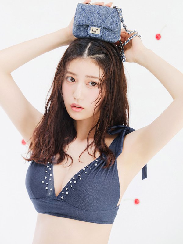 画像21: 【即日発送】【ビキニ】【水着】ショルダーリボンスタッズフリルビキニ 2点セット [YMT]