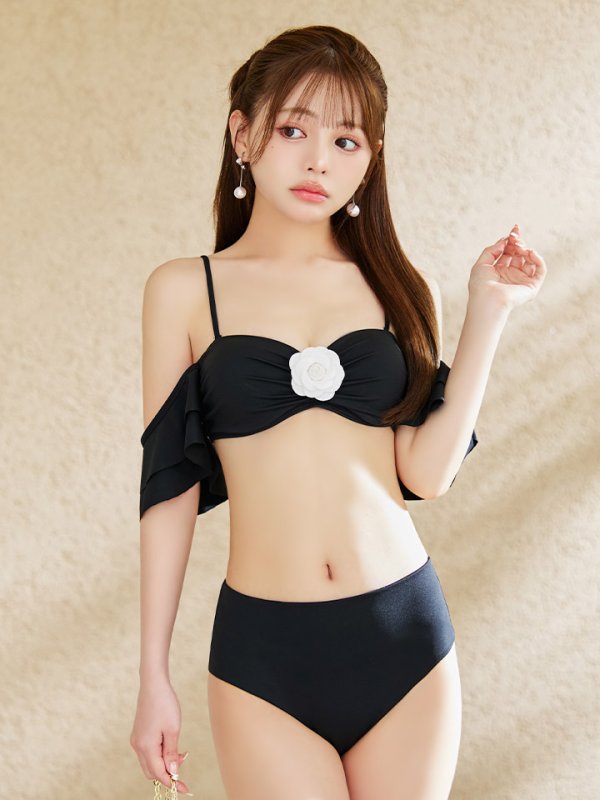 画像19: 【即日発送】【ビキニ】【水着】カメリアフラワービキニ 2点セット [YMT]