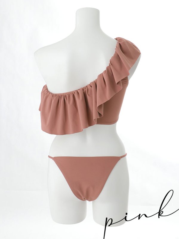 画像31: 【即日発送】【ビキニ】【水着】ワンショルフリルビキニ 2点セット [YMT]