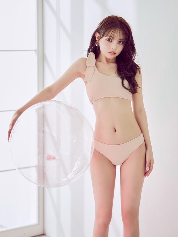 画像9: 【即日発送】【ビキニ】【水着】ワンショルリボンビキニ 2点セット [YMT]