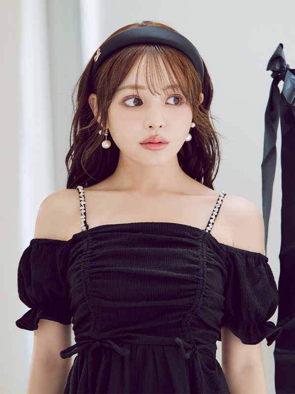 画像15: 【即日発送】【ビキニ】【水着】ビジューオフショルダーワンピースビキニ2点セット [YMT]