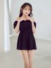 画像5: 【予約 / 6月上旬発送予定】【ビキニ】【水着】ビジューオフショルダーワンピースビキニ2点セット [YMT]
