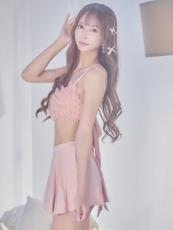 画像4: 【即日発送】【MISTREASS×sugarコラボビキニ】【水着】チュールフレアスカートビキニ 3点セット[YMT]