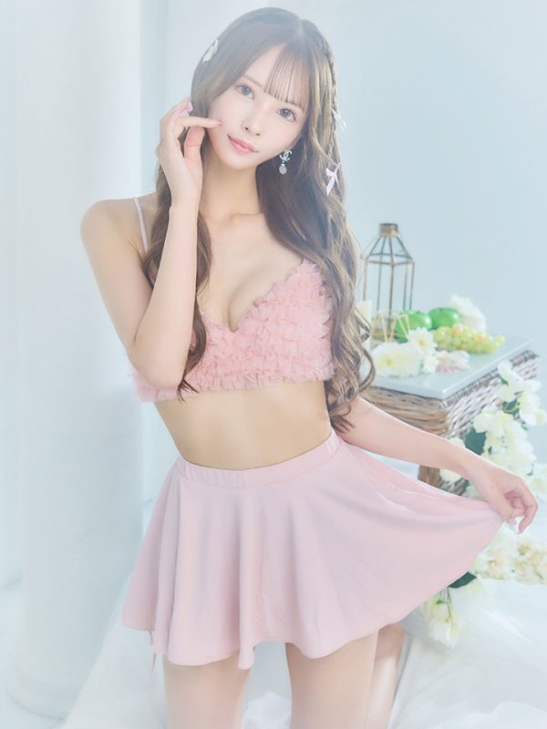 画像5: 【即日発送】【MISTREASS×sugarコラボビキニ】【水着】チュールフレアスカートビキニ 3点セット[YMT]