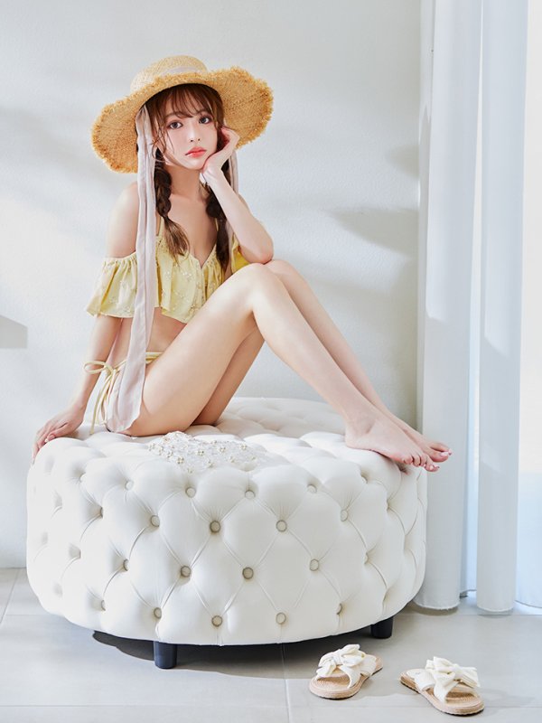 画像17: 【即日発送】【ビキニ】【水着】ビジューオフショルダーフリルビキニ 2点セット[YMT]M266dz