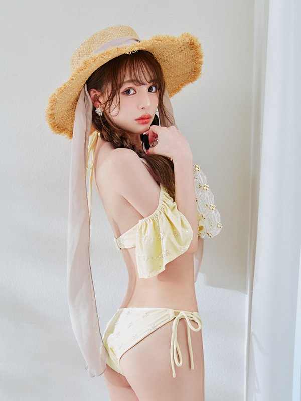 画像18: 【即日発送】【ビキニ】【水着】ビジューオフショルダーフリルビキニ 2点セット[YMT]M266dz