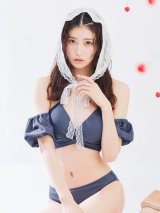 【予約 / 6月下旬発送予定】【ビキニ】【水着】オフショルデニムビキニ 2点セット [YMT]