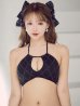 画像23: 【予約 / 6月上旬発送予定】【ビキニ】【水着】アーガイル風バストアップホルターネックビキニ 2点セット [YMT]