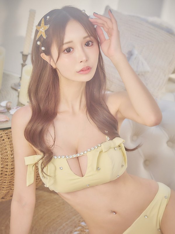 画像5: 【即日発送】【ビキニ】【水着】サイドリボンビジュースタッズビキニ 2点セット [YMT]