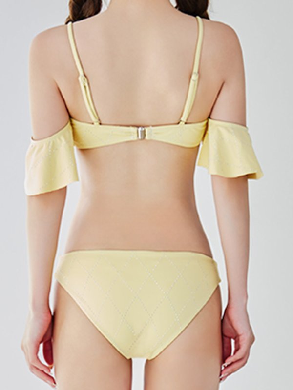 画像21: 【即日発送】【ビキニ】【水着】ビジューリボンフリルスリーブビキニ 2点セット[YMT]M275dzc