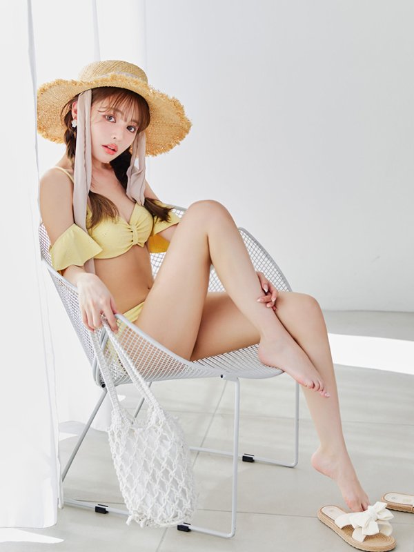 画像11: 【即日発送】【ビキニ】【水着】ビジューリボンフリルスリーブビキニ 2点セット[YMT]M275dzc