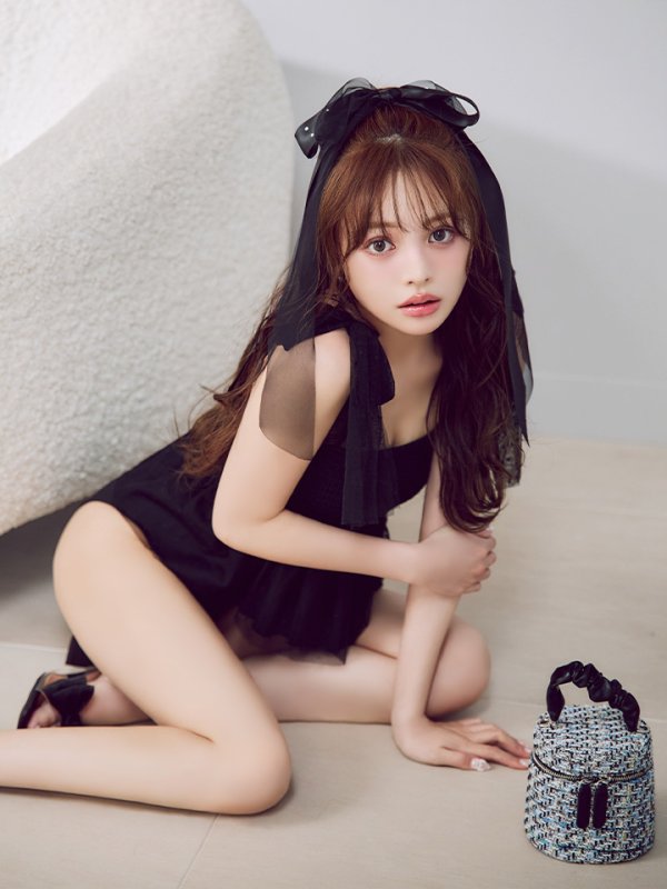 画像12: 【即日発送】【ビキニ】【水着】ドットチュールペプラムフリルビキニ 2点セット [YMT]