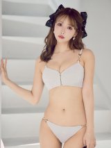 【予約 / 5月下旬発送予定】【ビキニ】【水着】フロントジップビジューチェーンビキニ 2点セット [YMT]