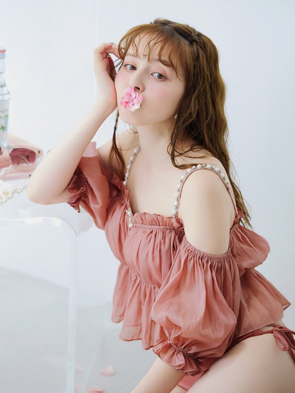 画像24: 【ビキニ】【水着】 パフスリーブフリルビキニ  2点セット[FB01]【一部予約 / 6月下旬発送予定】