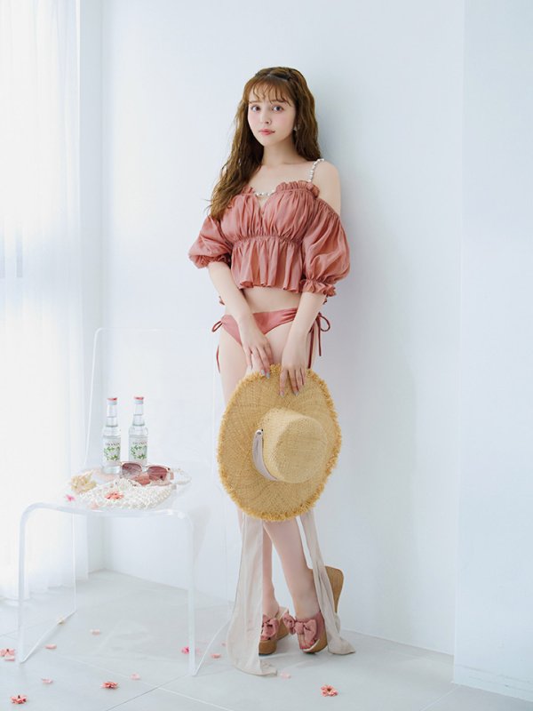 画像27: 【ビキニ】【水着】 パフスリーブフリルビキニ  2点セット[FB01]【一部予約 / 6月下旬発送予定】