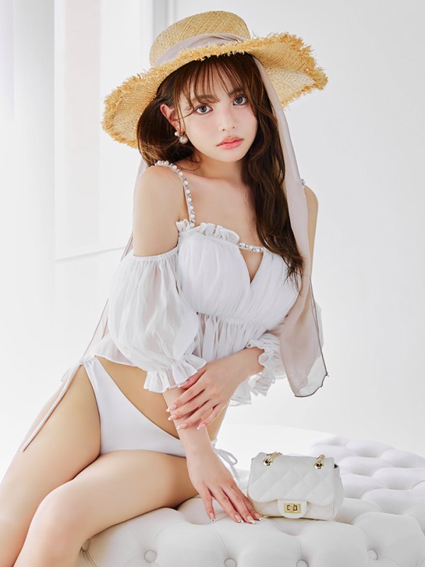 画像18: 【ビキニ】【水着】 パフスリーブフリルビキニ  2点セット[FB01]【一部予約 / 6月下旬発送予定】