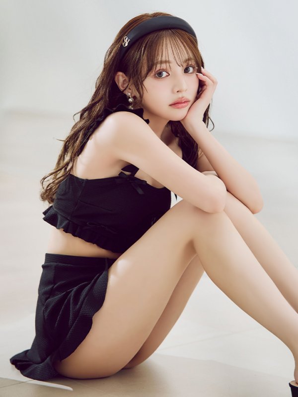 画像12: 【即日発送】【ビキニ】【水着】立体リボンフリルスカートビキニ  3点セット [YMT]