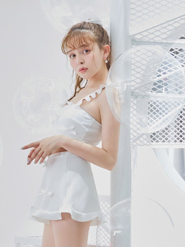 画像16: 【即日発送】【ビキニ】【水着】立体リボンフリルスカートビキニ  3点セット [YMT]