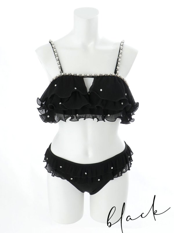 画像38: 【即日発送】【ビキニ】【水着】 ガーリーフリル×ビスチェ セットアップ ビキニ 2点セット[YMT]