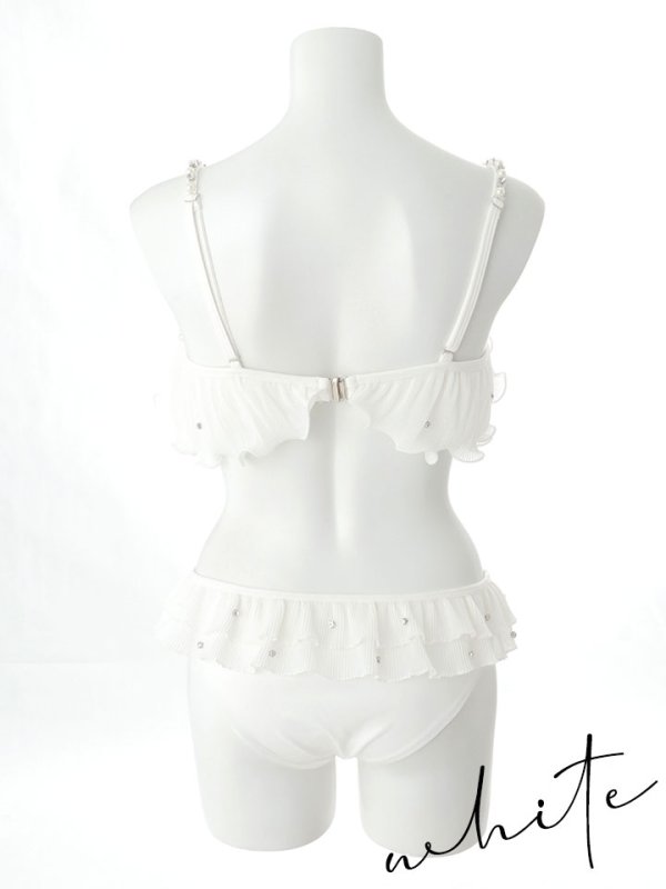 画像37: 【即日発送】【ビキニ】【水着】 ガーリーフリル×ビスチェ セットアップ ビキニ 2点セット[YMT]