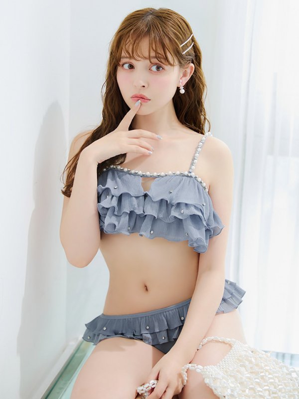 画像27: 【即日発送】【ビキニ】【水着】 ガーリーフリル×ビスチェ セットアップ ビキニ 2点セット[YMT]