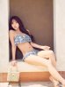 ブルー　モデル：三上悠亜　身長159cm　着用サイズ：Sサイズ
