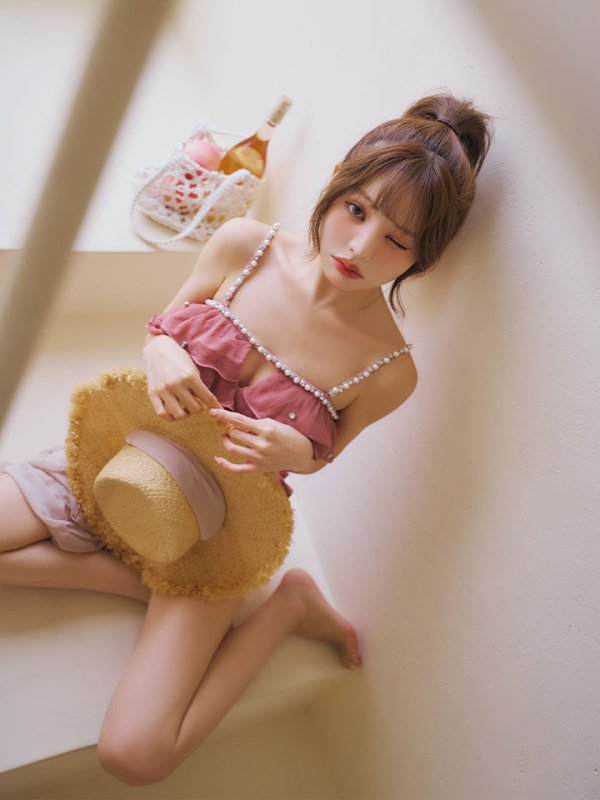 画像34: 【一部予約商品/6月上旬発送予定】【ビキニ】【水着】 ガーリーフリル×ビスチェ セットアップ ビキニ 2点セット[FB01]