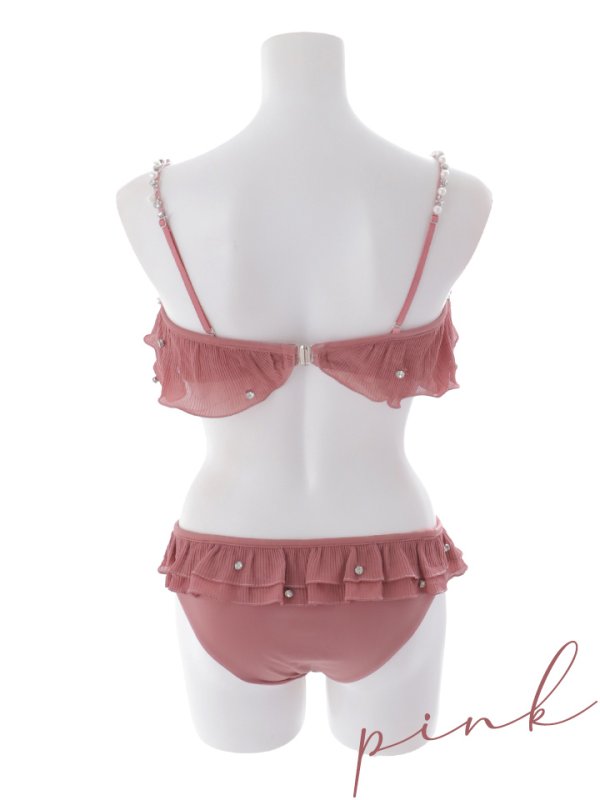 画像45: 【一部予約商品/6月上旬発送予定】【ビキニ】【水着】 ガーリーフリル×ビスチェ セットアップ ビキニ 2点セット[FB01]